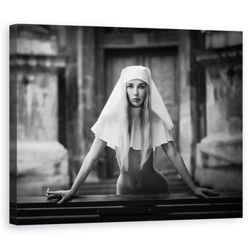 Tablou canvas - 0, Nud, Dezbracat, Calugarita, Tigari, 40 x 50 cm Tablou canvas - 0, Nud, Dezbracat, Calugarita, Tigari, 40 x 50 cm