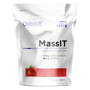 Supliment alimentar pentru Cresterea Masei Musculare, OstroVit MassIT - 1000 gr (10 doze) Supliment alimentar pentru Cresterea Masei Musculare, OstroVit MassIT - 1000 gr (10 doze)