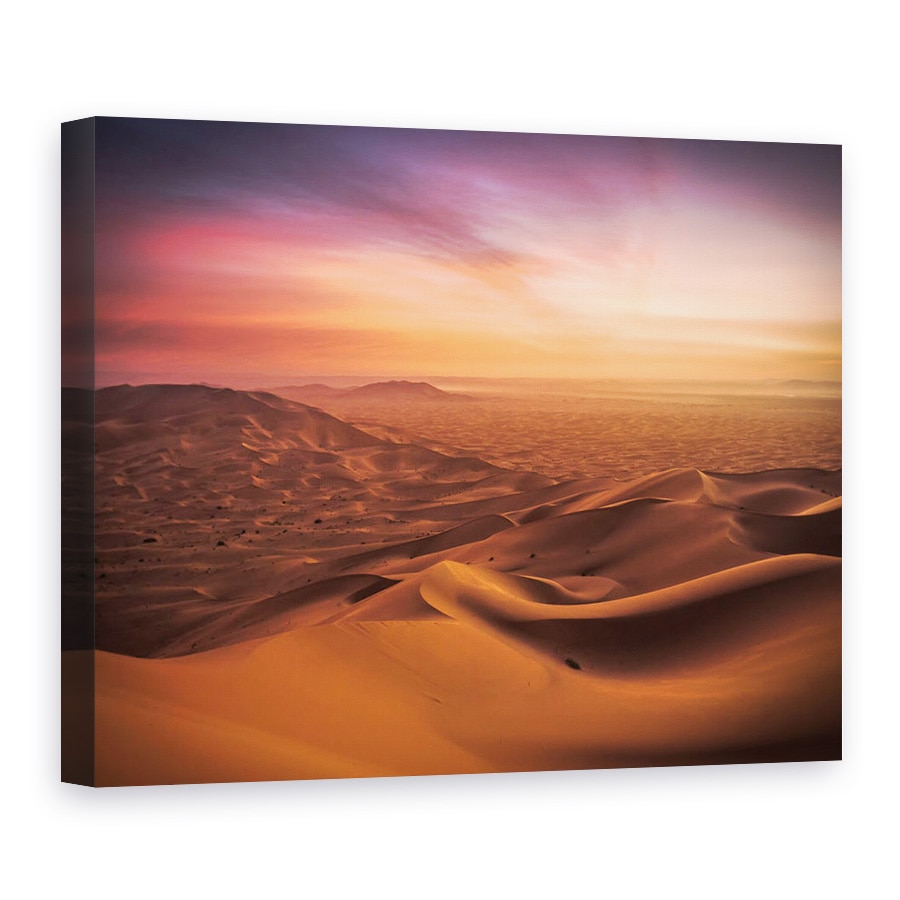 Tablou canvas - Un Sfarsit Si Un Inceput, Desert, Chebbi, Apus De Soare, Maroc, 30 x 40 cm
