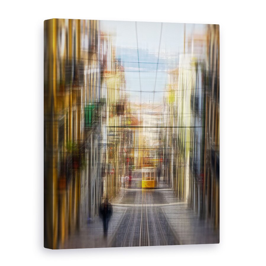 Tablou canvas - Vibratiile De La Lisabona, Lisabona, Oras, Portugalia, Tramvai, Strada, 90 x 120 cm