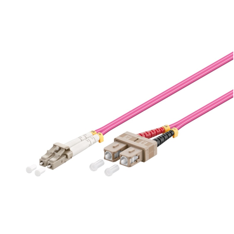 Cablu fibra optica multimode (OM4) 2m, Violet, Goobay