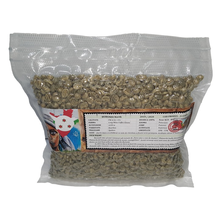 Cafea verde boabe, Kestar Coffee, BURUNDI North , Arabica 100%, 500 g
