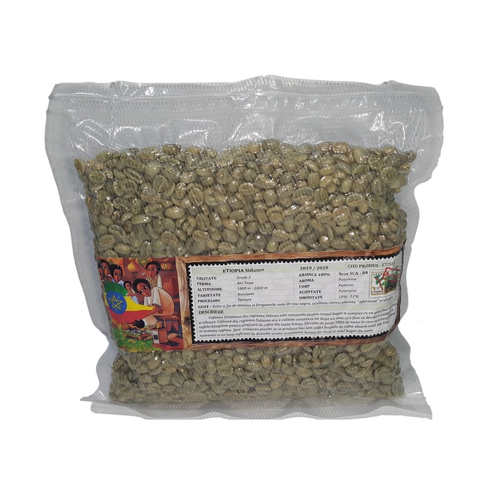 Cafea verde boabe, Kestar Coffee, ETIOPIA , Arabica 100%, 1 Kg