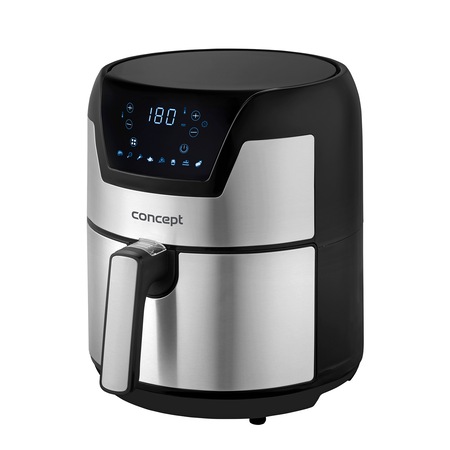 Friteuza Concept FR3500, prajire fara ulei, putere 1500 W, volum cos 3.5 litri, display Led, control tactil, 8 programe gatire presetate, temperatura reglabila 80 - 200 grade, timer, siguranta impotriva supraincalzirii