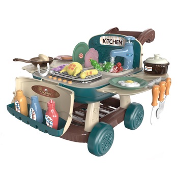 Set de joaca M-Toys Cos supermarket transformabil, cu accesorii, Verde Set de joaca M-Toys Cos supermarket transformabil, cu accesorii, Verde