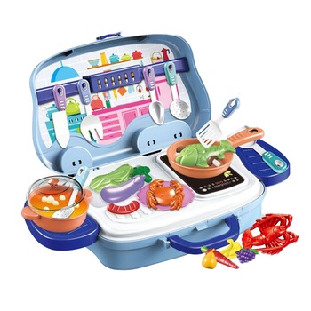 Set plastilina M-Toys Bucatar 24 accesorii, Albastru Set plastilina M-Toys Bucatar 24 accesorii, Albastru