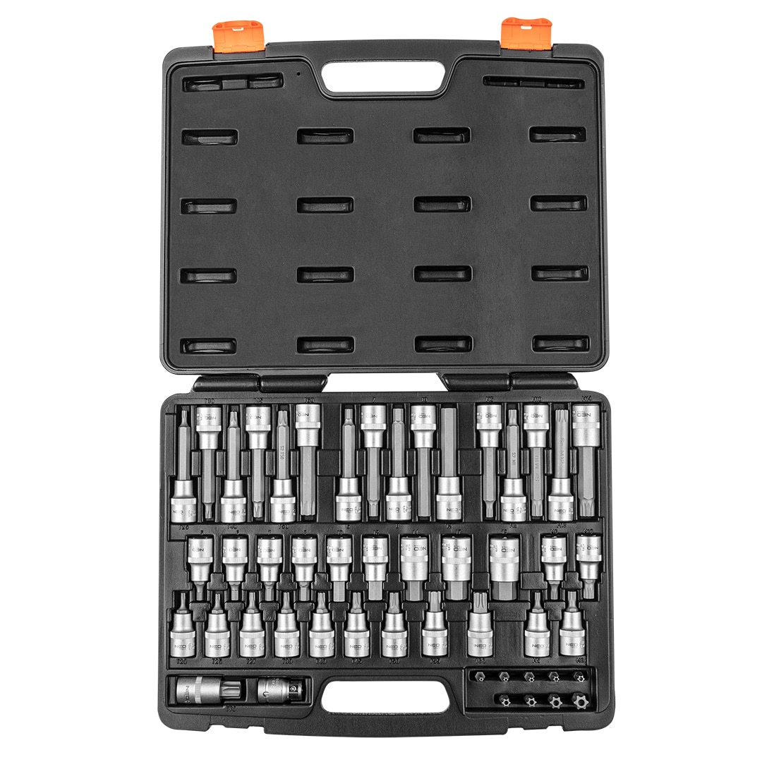 Set biti cu tubulare 1/2¨, Neo Tools, 08-713, 49 piese CrV