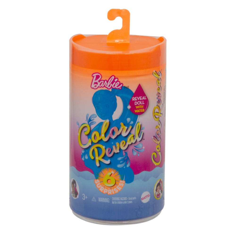 Papusa Barbie Chelsea colour reveal, papusa surpriza cu accesorii, haine si incaltaminte, 15 cm - seria 3