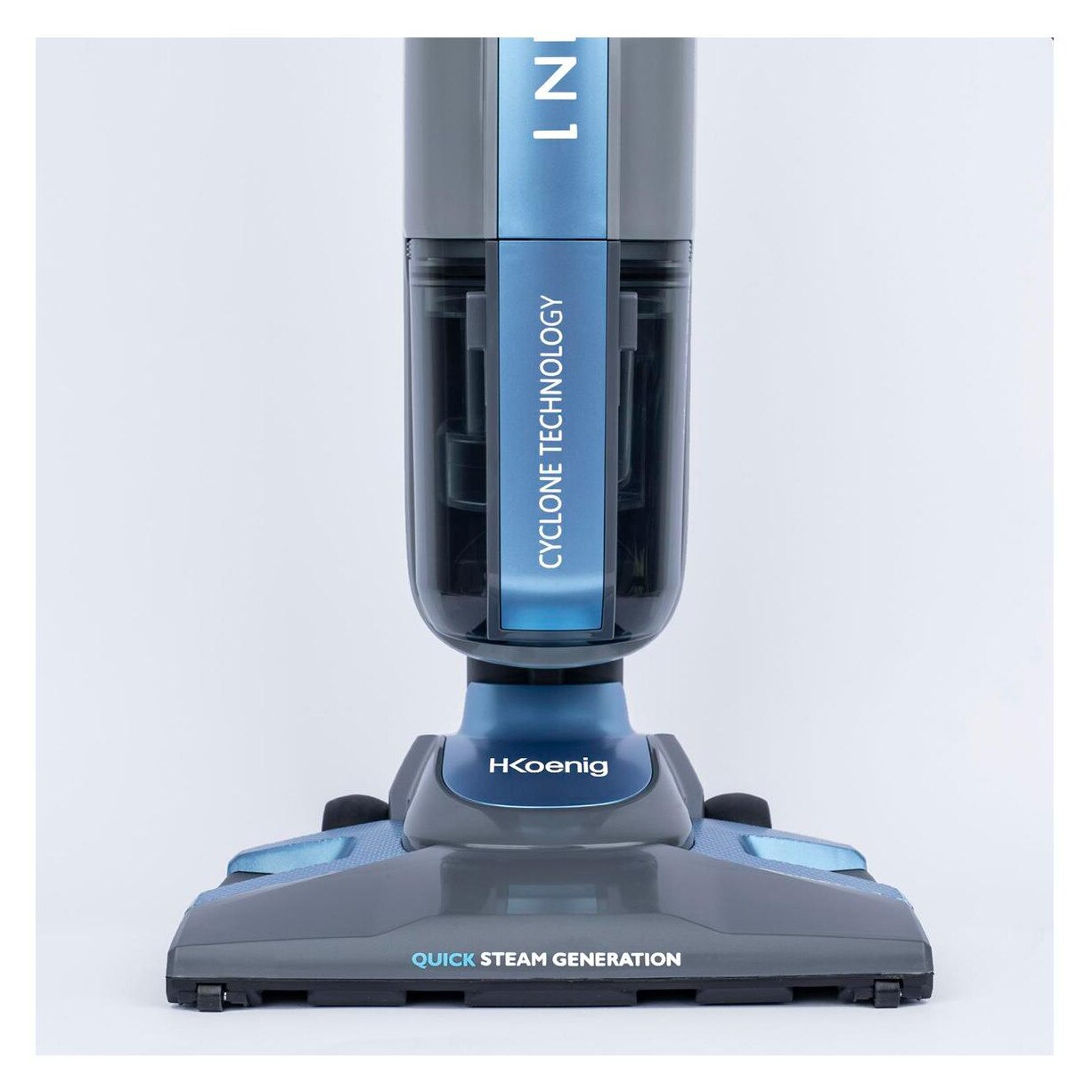Mop cu abur H.Koenig, ARYA600, 3in1, cu functie de aspirare si curatare cu aburi, rezervor de apa detasabil, presiune 4 bar, incalzire rapida 30 secunde, capacitate rezervor praf 1 L, putere 1800 W, albastru