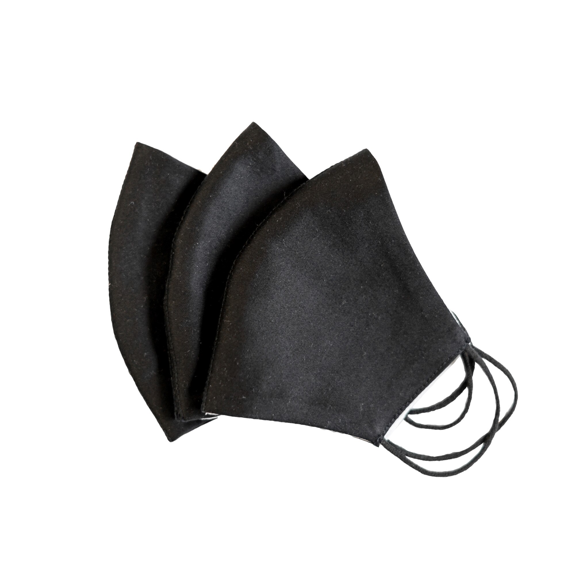 Set 3 masti protectie faciala reutilizabile pentru copii, Emily G, din bumbac negru