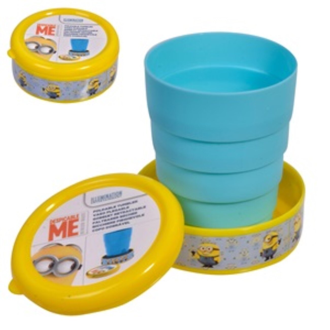 Pahar de apa, suc,retractabil,Minions,multicolor