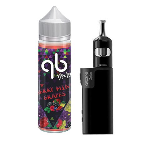 Kit Tigara Electronica Aspire Zelos 2S , 2500mAh , 2.6ml + Lichid Berry Minty Grapes QB Mix Line 0mg, 50ml