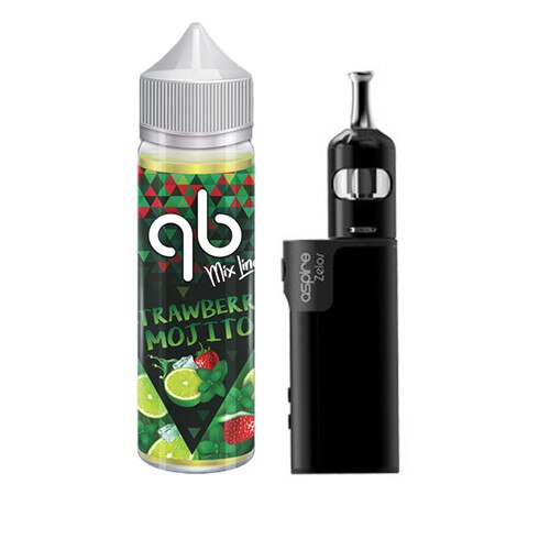 Kit Tigara Electronica Aspire Zelos 2S , 2500mAh , 2.6ml + Lichid Strawberry Mojito QB Mix Line 0mg, 50ml