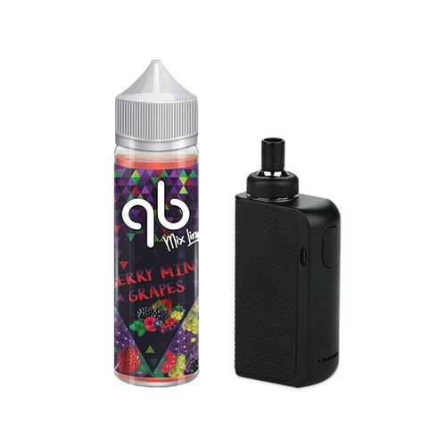 Set Tigara Electronica Joyetech eGo AIO Box 2100mAh - Negru + Lichid Berry Minty Grapes QB Mix Line 0 mg, 50 ml