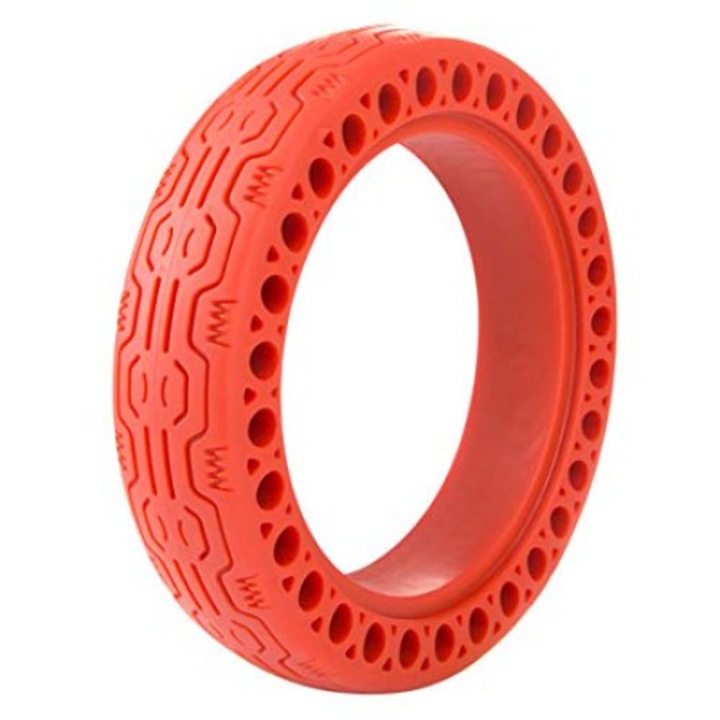 Anvelopa 8,5 inch plina , Rosu , tip fagure pentru trotineta electrica scuter Xiaomi Mijia M365