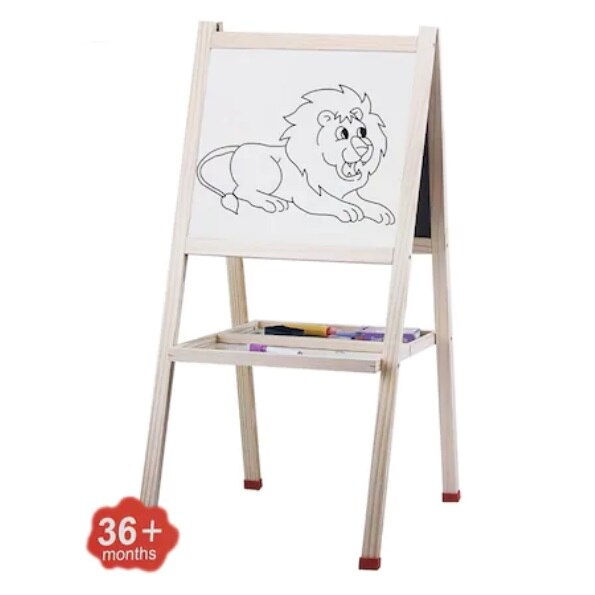 Tabla magnetica educativa multifunctionala Folding Nature cu 2 fete cu suport si accesorii