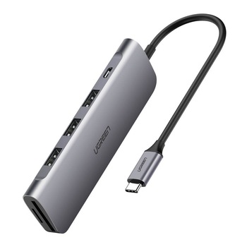 Convertor UGREEN Tip C la HDMI + USB 3.0 * 3 + SD / TF + PD Convertor UGREEN Tip C la HDMI + USB 3.0 * 3 + SD / TF + PD