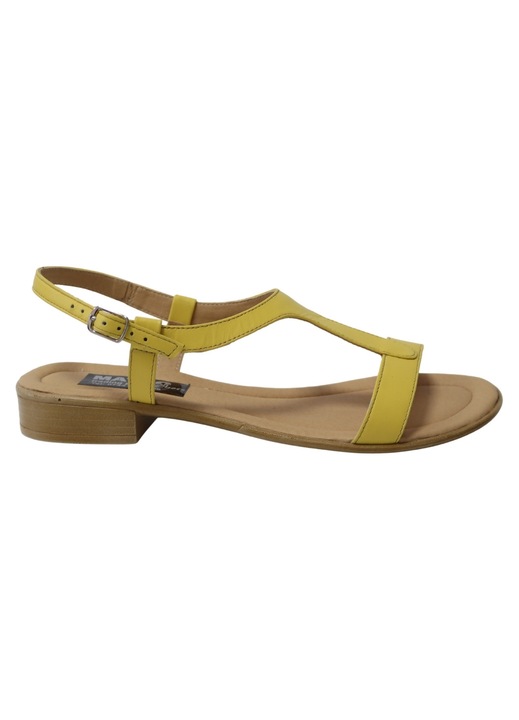 Sandale Dama Joase din Piele Naturala cu Talpa Flexibila, Mateo Shoes, Galben