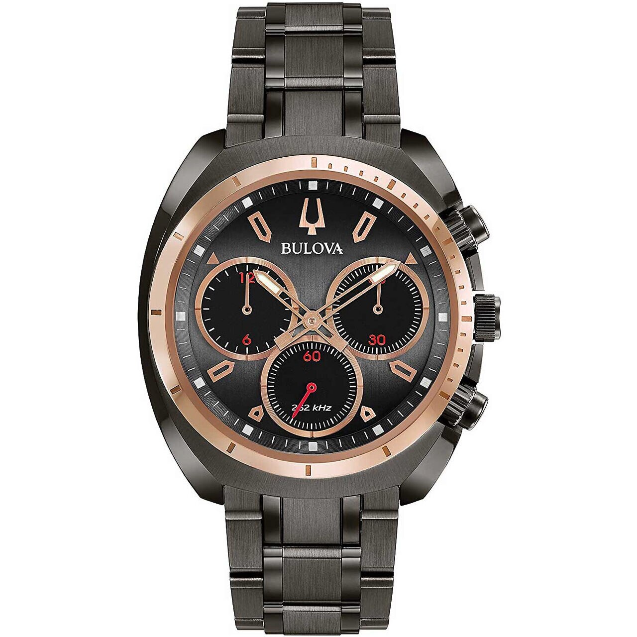 Ceas barbatesc Bulova 98A158, Quartz, 43mm, 3ATM, Negru