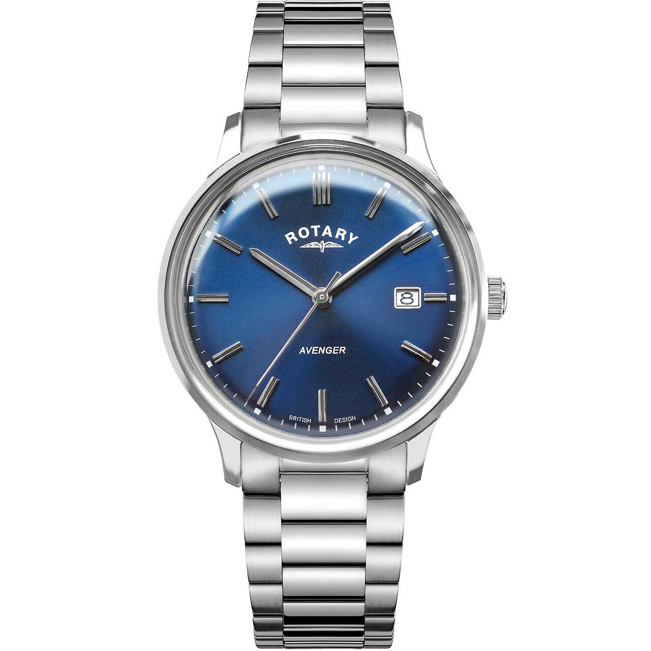 Ceas barbatesc Rotary GB05400/05, Quartz, 36mm, 5ATM, Argintiu