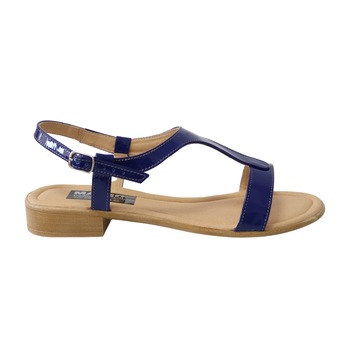 Sandale Dama Joase din Piele Naturala cu Talpa Flexibila, Mateo Shoes, Albastru Sandale Dama Joase din Piele Naturala cu Talpa Flexibila, Mateo Shoes, Albastru