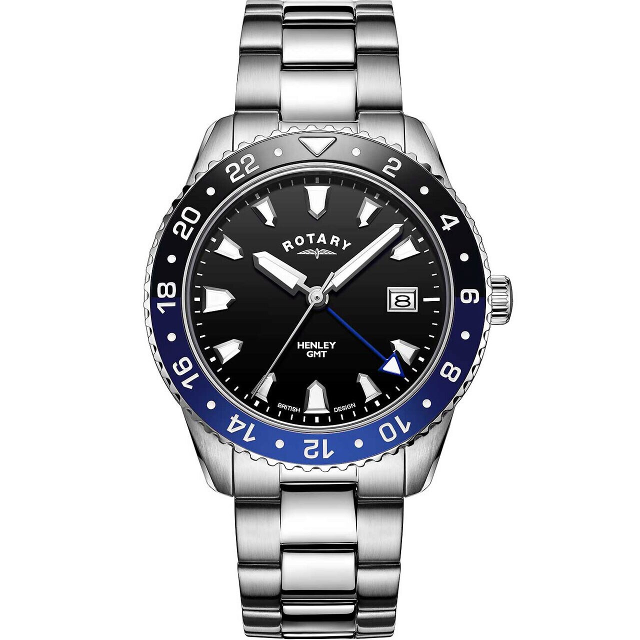 Ceas barbatesc Rotary GB05108/63, Quartz, 42mm, 10ATM, Argintiu