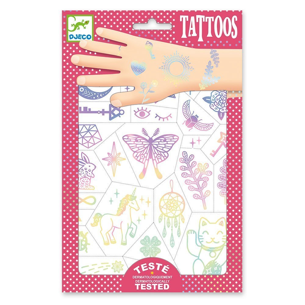 Set tatuaje pentru copii cu simboluri, Djeco