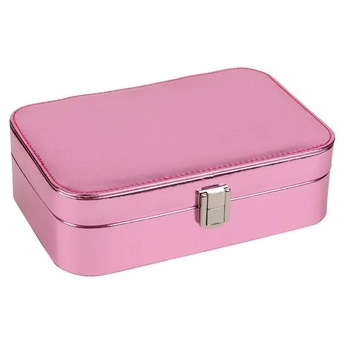 Cutie Bijuterii cu 6 compartimente, Roz, 22x14x7 cm Cutie Bijuterii cu 6 compartimente, Roz, 22x14x7 cm