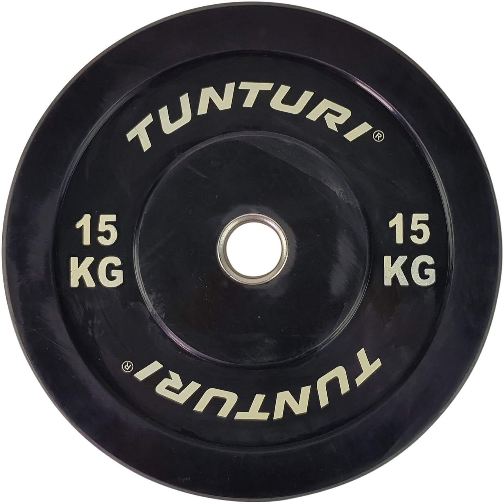 Disc cauciuc Tunturi Bumper, 15 kg, negru