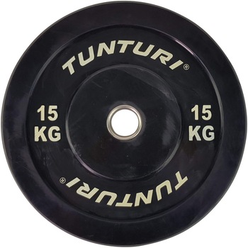 Disc cauciuc Tunturi Bumper, 15 kg, negru Disc cauciuc Tunturi Bumper, 15 kg, negru