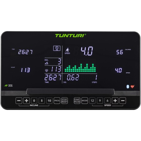 Banda alergare electrica Tunturi T60 Performance, motor 5CP, 0.8-20 Km/h, greutate maxima utilizator 135 kg