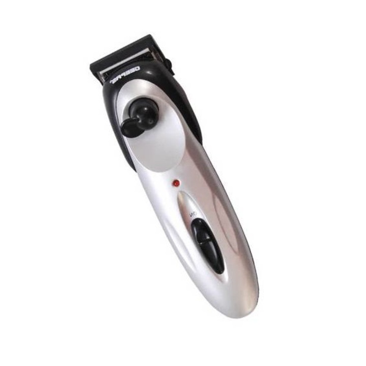 Personal Care trimmer 2 az 1-ben KlaussTech újratölthető akkumulátorral, 4 fésűvel, Ergonomikus kialakítás, Vezeték nélküli használat, 45 perc autonómia, LED fényjelző, ezüst