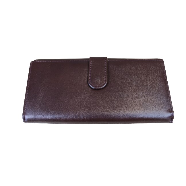 Portofel dama, din piele naturala, Hassion, Model A05 Purpleish Red