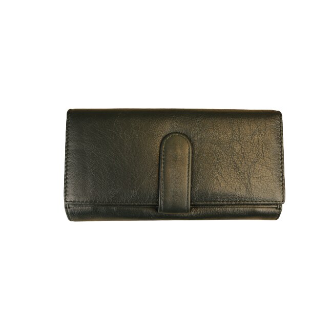 Portofel dama, din piele naturala, Hassion, Model A05 Dark Green