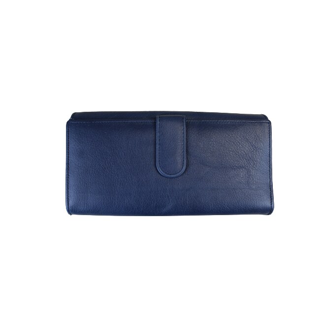 Portofel dama, din piele naturala, Hassion, Model A05 Dark Blue