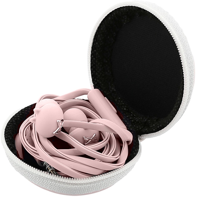 Casti in-ear Tellur Pixy, pouch transport, Roz