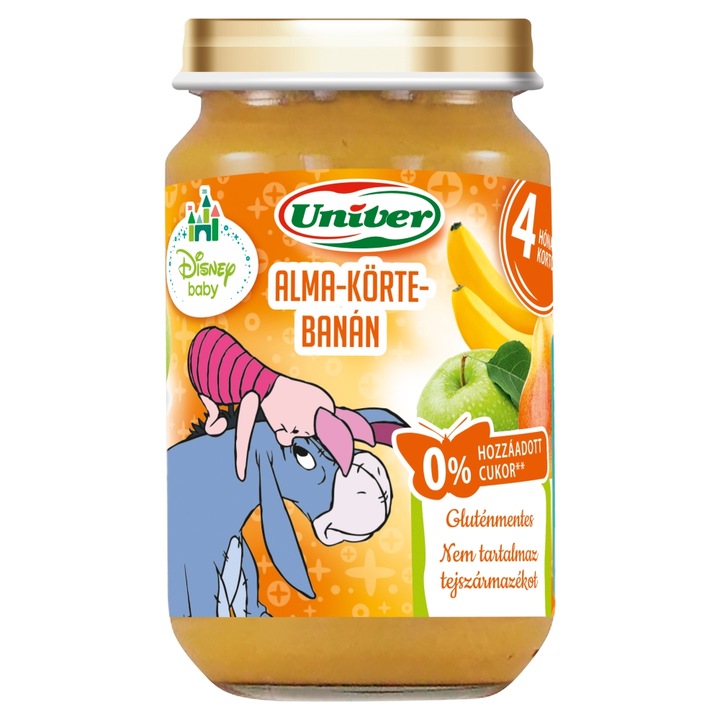 Univer Walt Disney Bébiétel alma őszibarack desszert, 4 hónapos kortól, 163g
