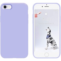 Husa compatibila cu iPhone 7 / iPhone 8, ultra slim silicon, interior din catifea, Mov, PlanetPhone