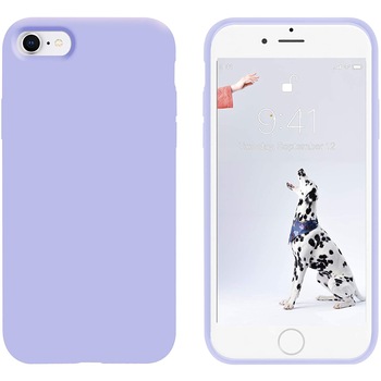 Husa compatibila cu iPhone 7 / iPhone 8, ultra slim silicon, interior din catifea, Mov, PlanetPhone Husa compatibila cu iPhone 7 / iPhone 8, ultra slim silicon, interior din catifea, Mov, PlanetPhone