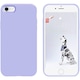 Husa compatibila cu iPhone 7 / iPhone 8, ultra slim silicon, interior din catifea, Mov, PlanetPhone