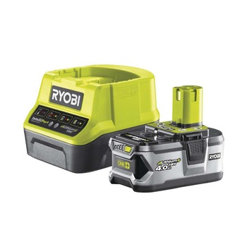 Set acumulator Li-Ion ONE+ 4.0 Ah + incarcator RC18120-140 Ryobi Set acumulator Li-Ion ONE+ 4.0 Ah + incarcator RC18120-140 Ryobi