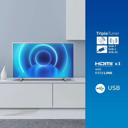Televizor Philips 58PUS7555/12, 146 cm, Smart, 4K Ultra HD, LED, Clasa A+