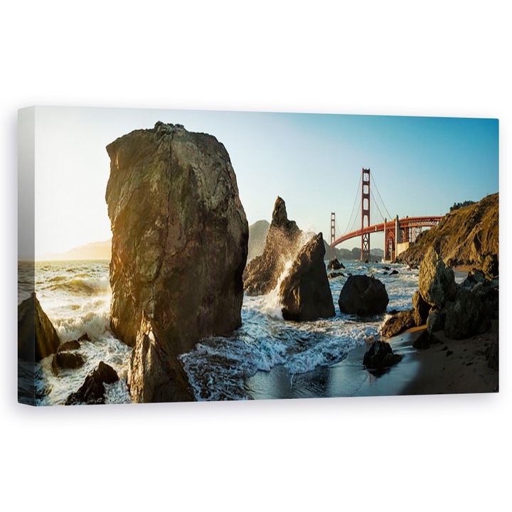 Tablou canvas - Podul Golden Gate, Peisaj Marin, Reper, Faimos, San Francisco, 40 x 80 cm