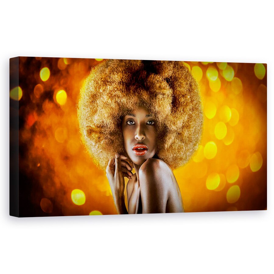 Tablou canvas - Varsta Varsatorului, Model, Lumina, Femeie, Fata, Aur, 60 x 120 cm