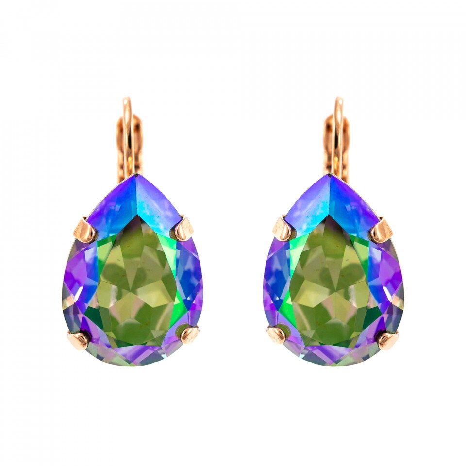 Cercei placati cu Aur roz de 24K, Cristale Swarovski, Bohemian Rhapsody by Roxannes - Mariana Jewellery, Mov 1098/5-200RG6