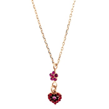 Pandantiv cu lant placat cu Aur roz de 24K, Cristale si pietre semipretioase, FireFly by Roxannes - Mariana Jewellery, Rosu 5322/9-2140RG Pandantiv cu lant placat cu Aur roz de 24K, Cristale si pietre semipretioase, FireFly by Roxannes - Mariana Jewellery, Rosu 5322/9-2140RG