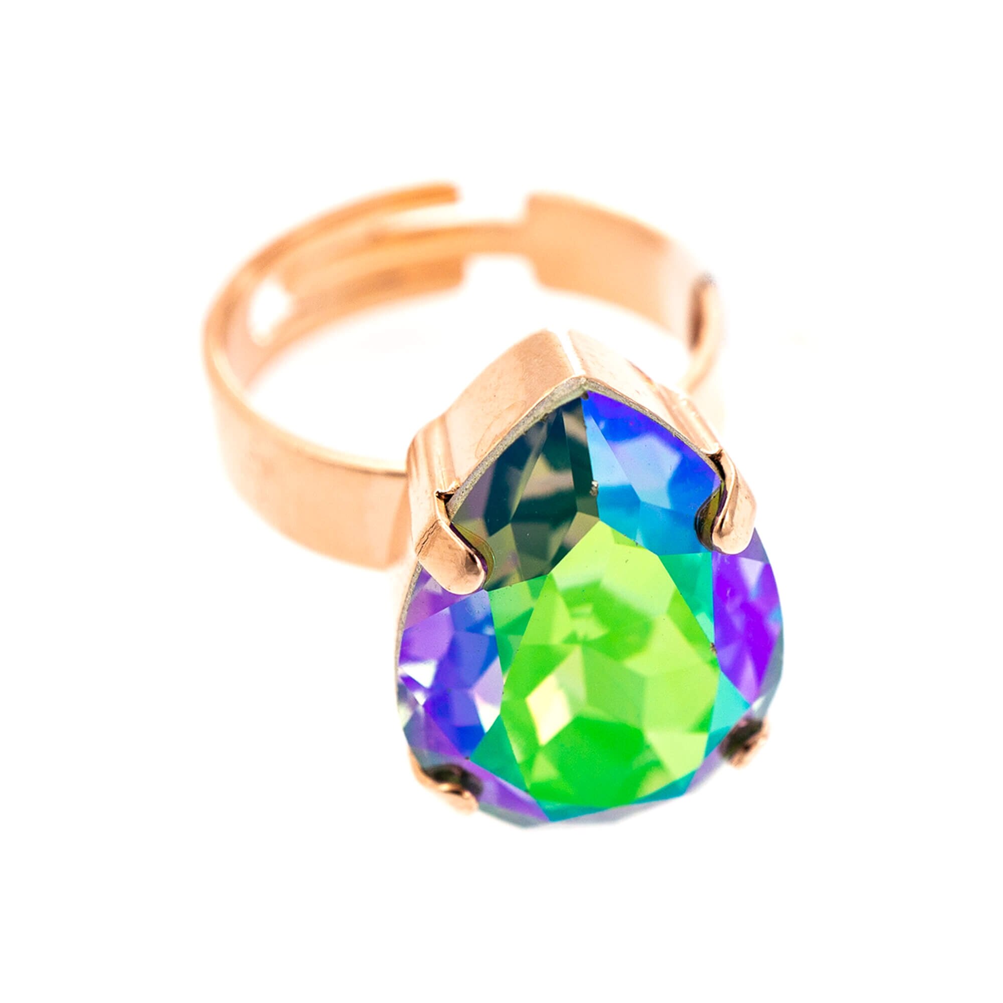 Inel placat cu Aur roz de 24K, Cristale, Bohemian Rhapsody by Roxannes - Mariana Jewellery, Mov 7098/5-200RG