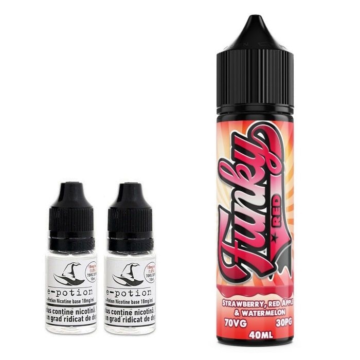 Pachet Lichid tigara electronica premium Funky Red 6mg 60ml cu nicotina , Lichid Tigara Electronica premium cu nicotina Smokemania Lichid tigara electronica