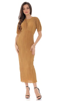 Rochie Kimono, cu snur - ROH - DR4084, Galben Rochie Kimono, cu snur - ROH - DR4084, Galben