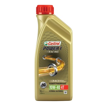 Ulei motor moto Castrol Power 1 Racing 4T, 10W40, 1L Ulei motor moto Castrol Power 1 Racing 4T, 10W40, 1L